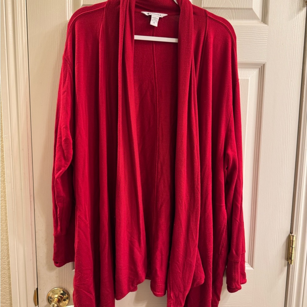 Athleta Women's Bold Red Cardigan